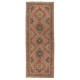 Vintage Central Anatolian Village Runner Rug. Handmade Carpet for Hallway