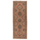 Vintage Central Anatolian Village Runner Rug. Handmade Carpet for Hallway