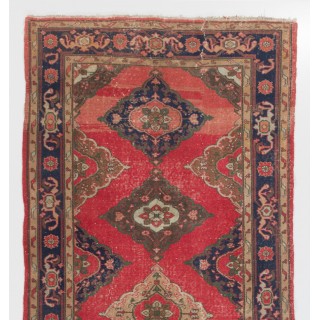 Vintage Anatolian Village Runner. Hand-knotted Wool Rug for Hallway