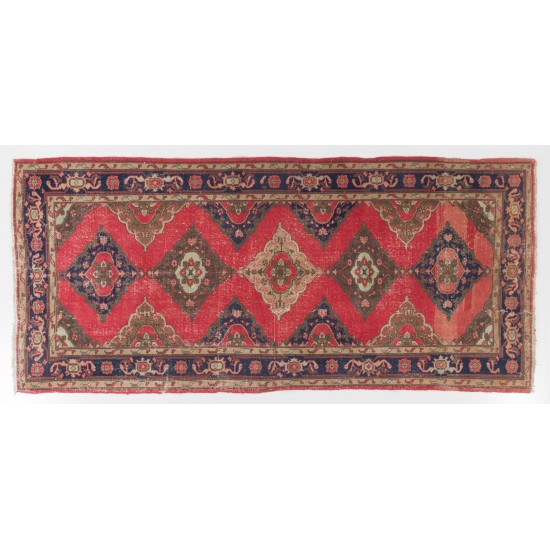 Vintage Anatolian Village Runner. Hand-knotted Wool Rug for Hallway