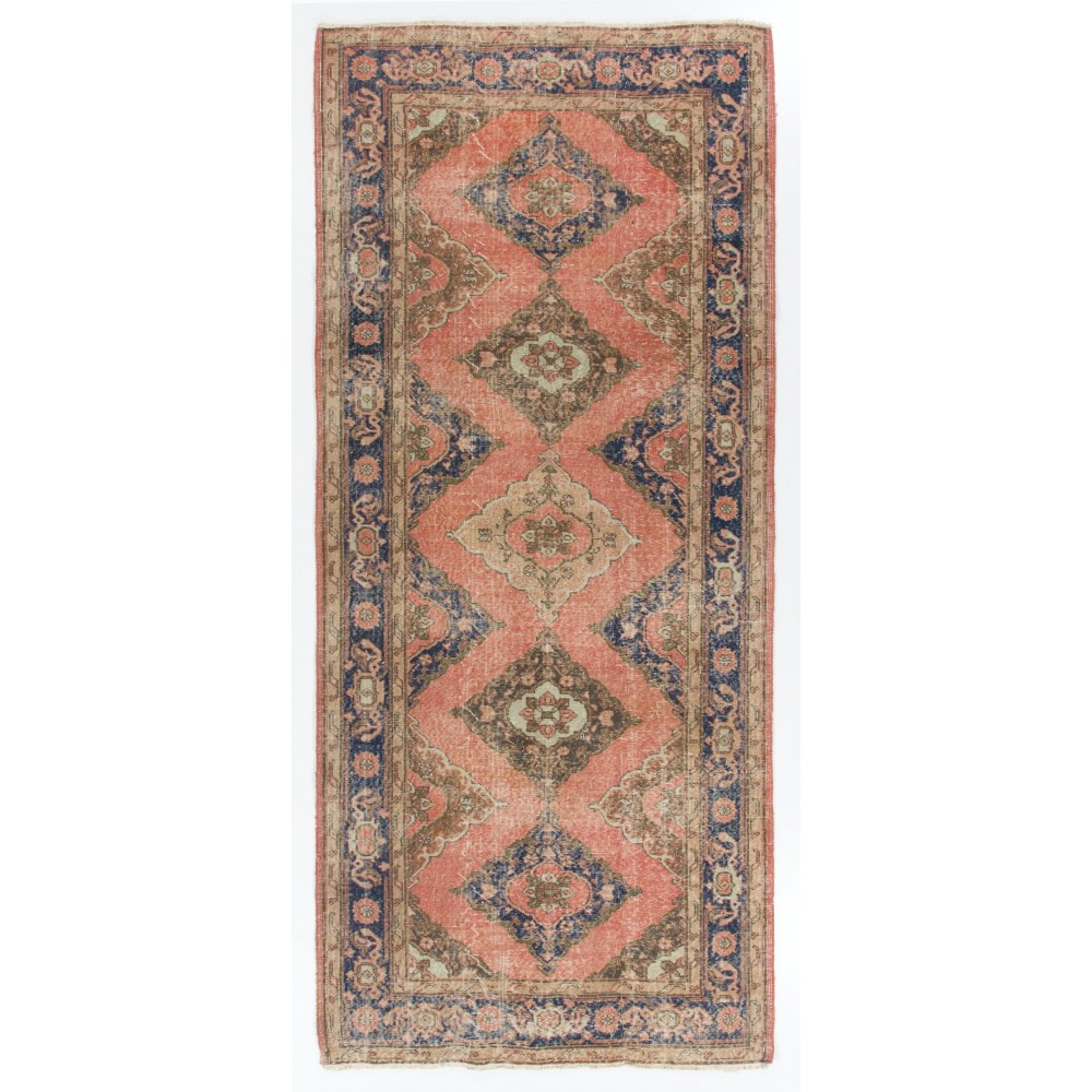 Mid-20th Century Handmade Turkish Runner Rug for Hallway Decor