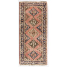 Mid-20th Century Handmade Turkish Runner Rug for Hallway Decor