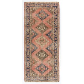 Mid-20th Century Handmade Turkish Runner Rug for Hallway Decor