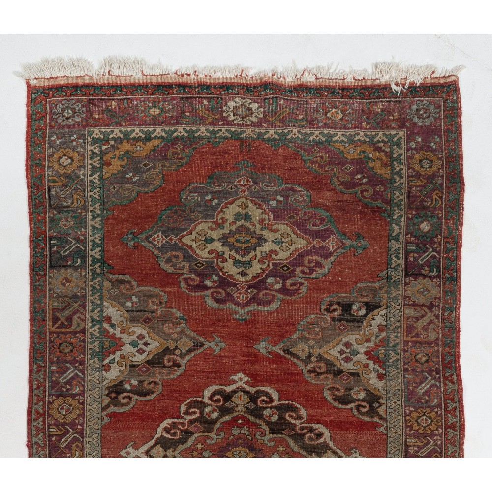 Vintage Handmade Hallway Runner. Kitchen Rug. Corridor Rug. Stair Rug