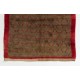 Camel & Red Wool Tulu Rug with Floral Lattice Design.