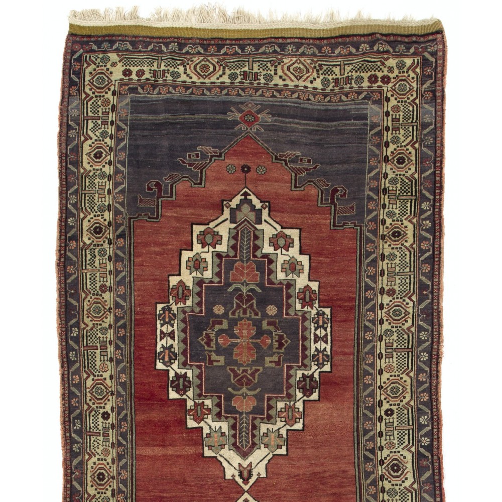 Handmade Vintage Turkish Tribal Rug. One of a Kind Oriental Carpet