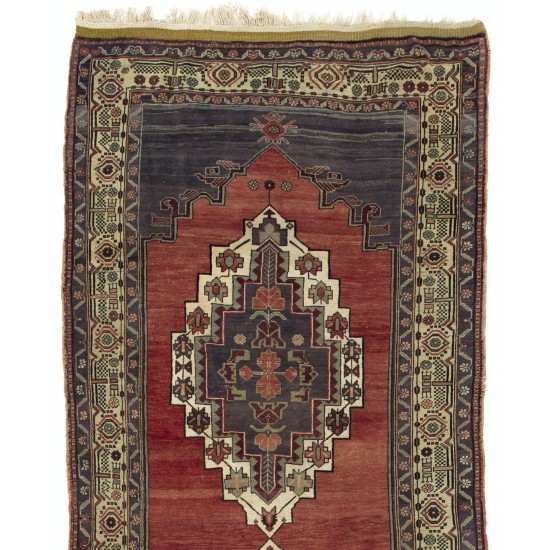 Handmade Vintage Turkish Tribal Rug. One of a Kind Oriental Carpet