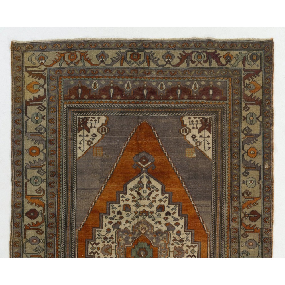 One-of-a-Kind Vintage Handmade Anatolian Taspinar Rug, 100% Wool. Soft Colors