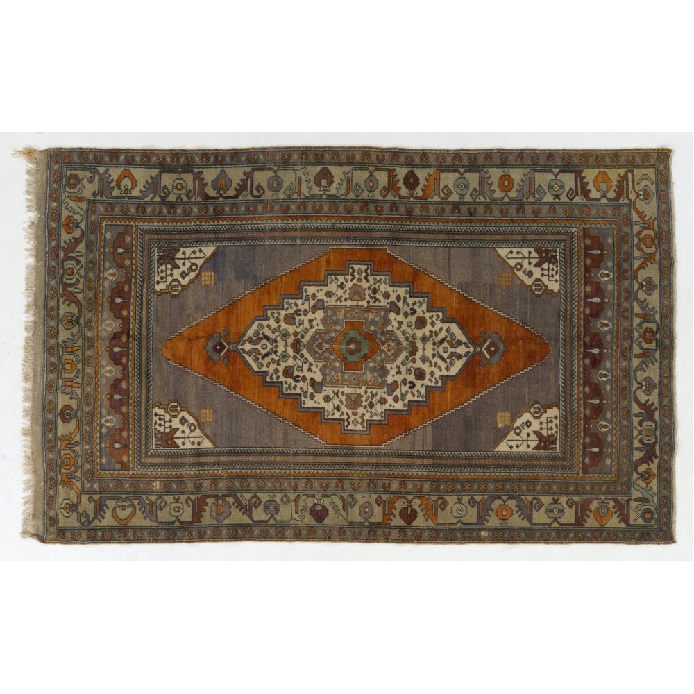 One-of-a-Kind Vintage Handmade Anatolian Taspinar Rug, 100% Wool. Soft Colors
