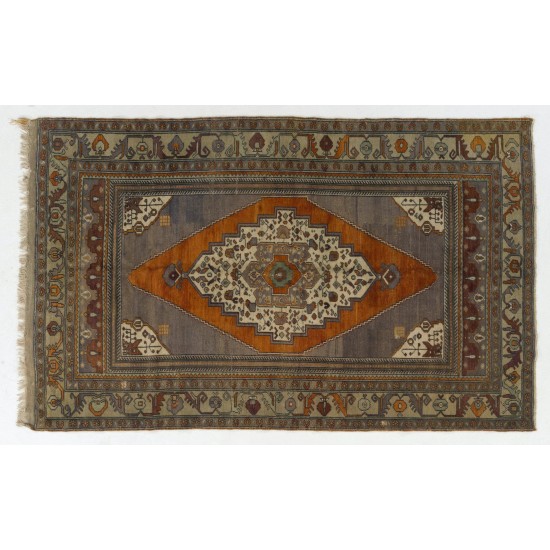 One-of-a-Kind Vintage Anatolian Taspinar Rug, 100% Wool. Soft Colors One-of-a-Kind Vintage Anatolian Taspinar Rug, 100% Wool. Soft Colors