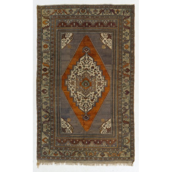 One-of-a-Kind Vintage Anatolian Taspinar Rug, 100% Wool. Soft Colors 