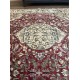 Vintage Hand-Knotted Turkish Floral Medallion Rug in Red, Ivory and Sage Green Vintage Hand-Knotted Turkish Floral Medallion Rug in Red, Ivory and Sage Green