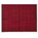 Fine Vintage Handmade Turkoman Rug from Central Asia. Wool Carpet in Red Color