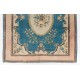 Hand-Knotted Area Rug. Vintage European Design Carpet