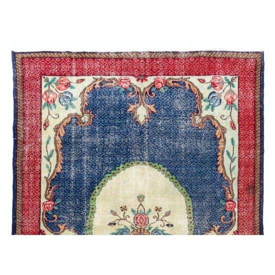 Hand-Knotted Vintage European Rug