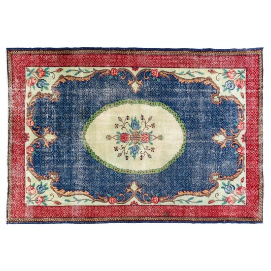 Hand-Knotted Vintage European Rug