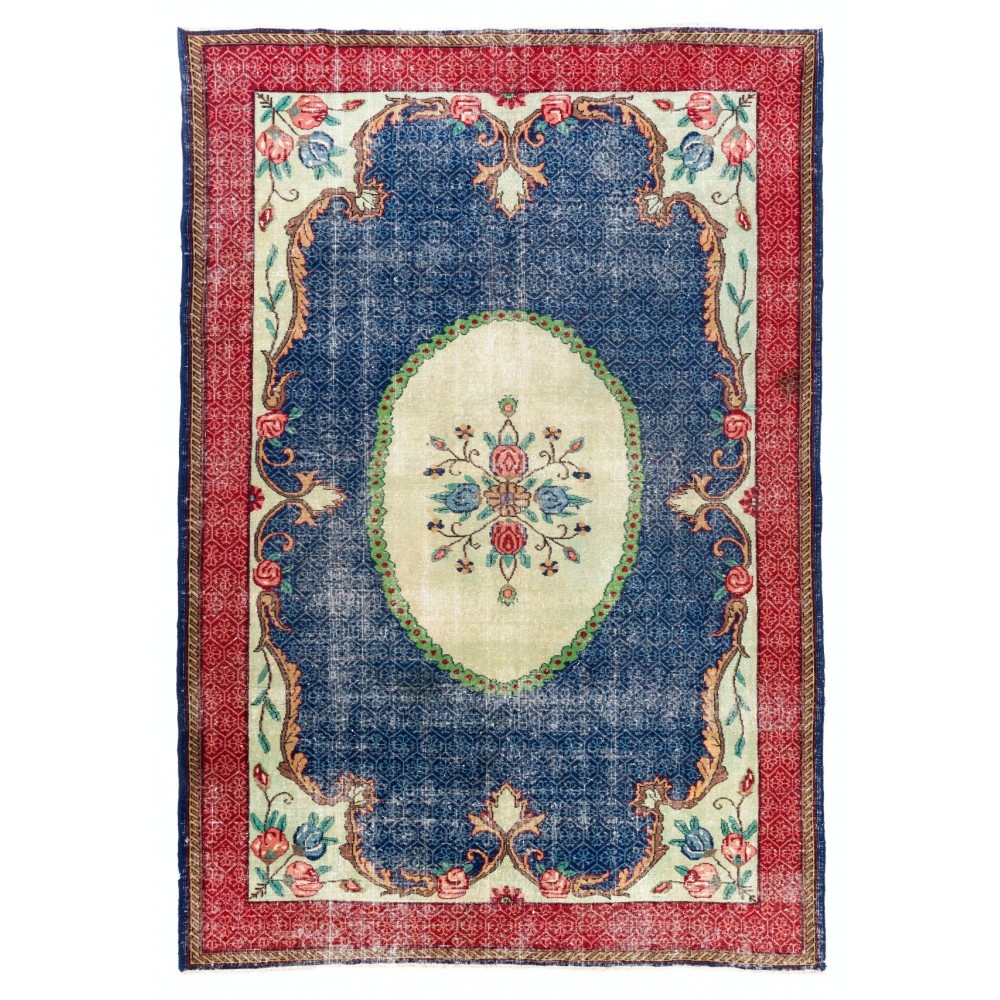 Hand-Knotted Vintage European Rug