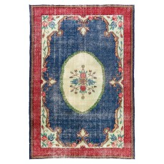 Hand-Knotted Vintage European Rug