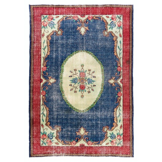 Hand-Knotted Vintage European Rug