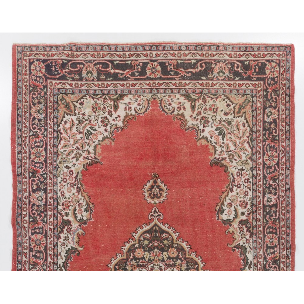 Vintage Hand Knotted Turkish Village Rug