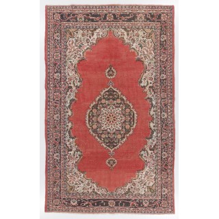 Vintage Hand Knotted Turkish Village Rug