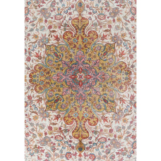 Fine Vintage Handmade Silk Turkish Kayseri Rug Fine Vintage Handmade Silk Turkish Kayseri Rug