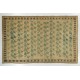 Vintage Handmade Village Rug in Beige, Green and Brown Colors, Ca 1960. Wool Carpet for Home & Office