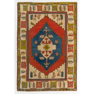 Vintage Handmade Central Anatolian Konya Rug