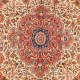 Vintage Oriental Rug. Traditional Hand-Knotted Wool Carpet.