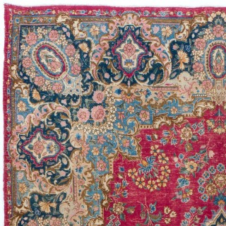 Fine Semi Antique Oriental Kerman Rug, Handmade Carpet Fine Semi Antique Oriental Kerman Rug, Handmade Carpet