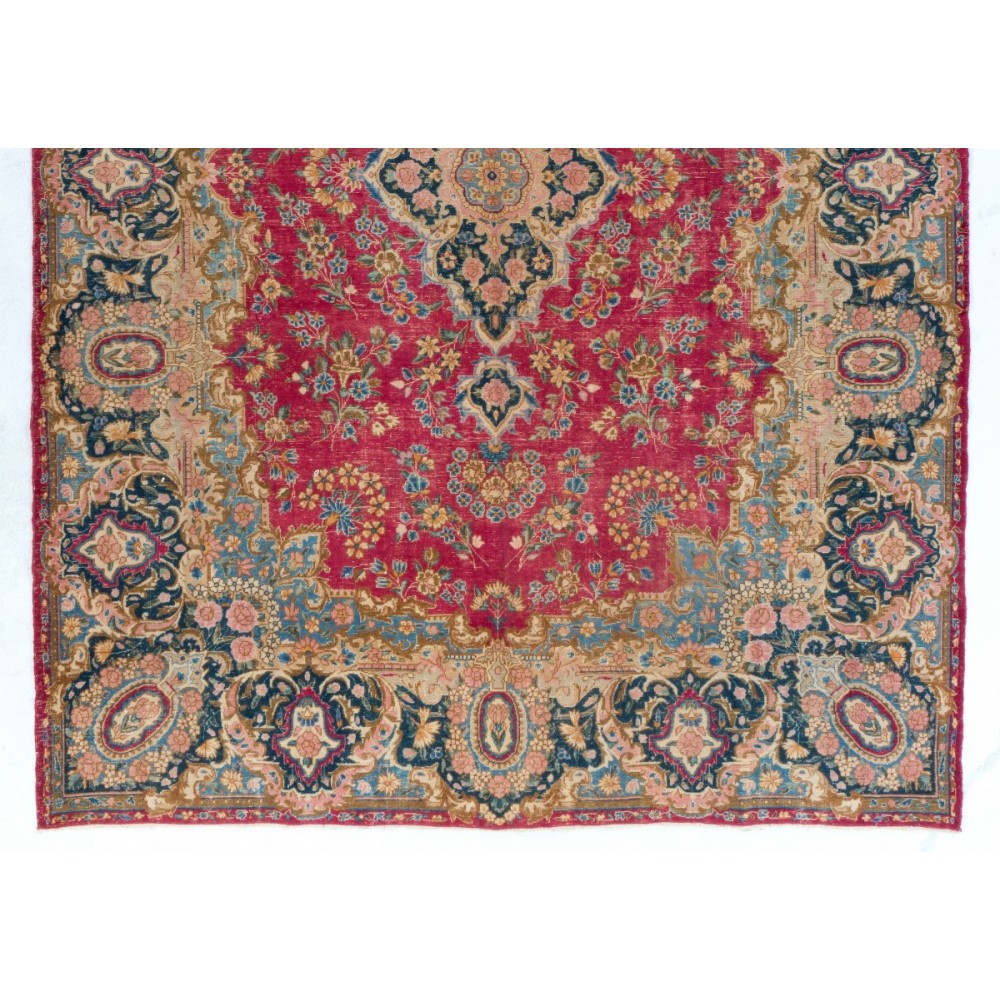 Fine Semi Antique Oriental Kerman Rug, Handmade Carpet