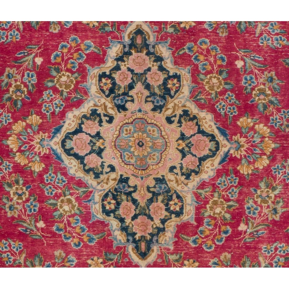 Fine Semi Antique Oriental Kerman Rug, Handmade Carpet