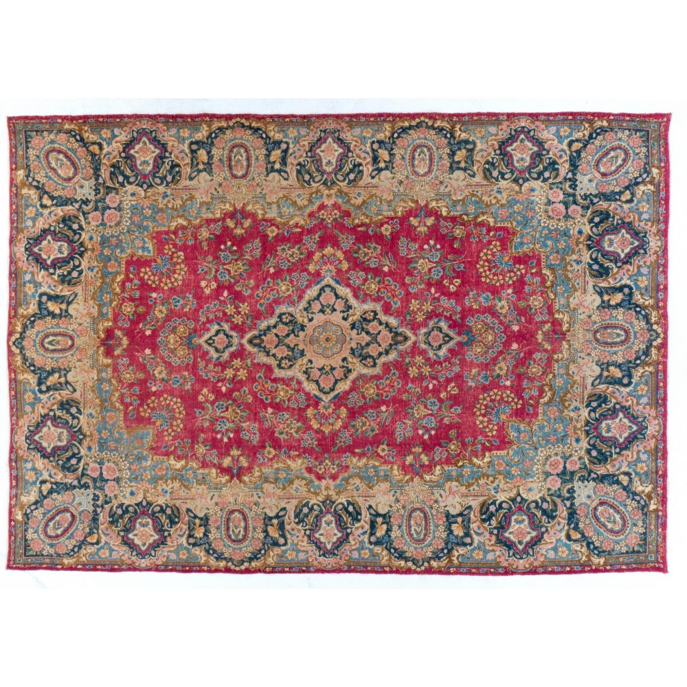 Fine Semi Antique Oriental Kerman Rug, Handmade Carpet