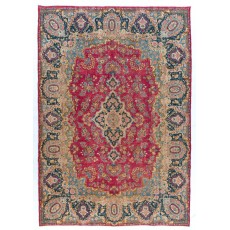 Fine Semi Antique Oriental Kerman Rug, Handmade Carpet