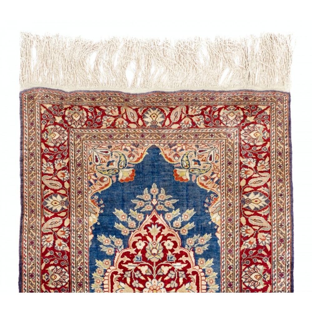 100% Silk Handmade Kayseri Rug, Outstanding Wall Hanging, Vintage Tapestry, Turkish Wall Tapestry