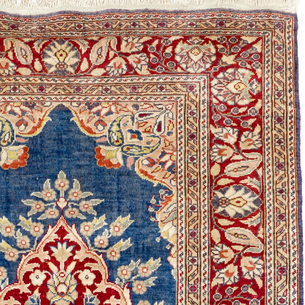100% Silk Turkish Kayseri Rug, Handmade Wall Hanging, Vintage Wall Tapestry