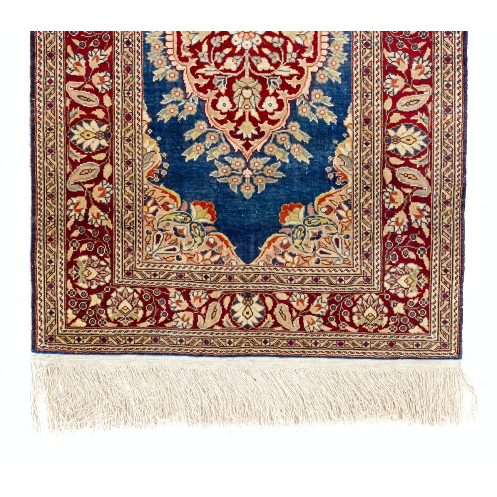 100% Silk Handmade Kayseri Rug, Outstanding Wall Hanging, Vintage Tapestry, Turkish Wall Tapestry