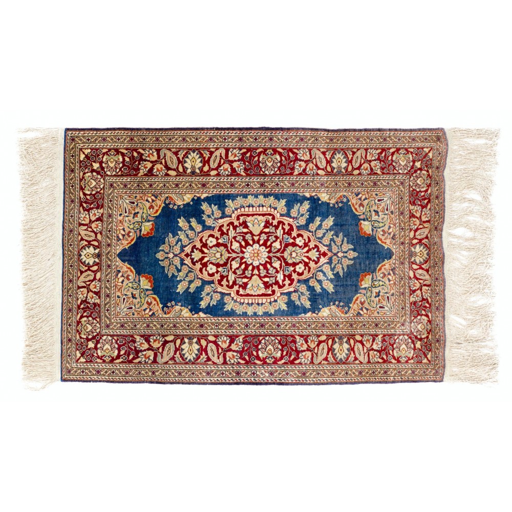 100% Silk Handmade Kayseri Rug, Outstanding Wall Hanging, Vintage Tapestry, Turkish Wall Tapestry