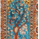 Fine Silk & Metal Thread Pictorial Rug. Vintage Turkish Kyseri Wall Hanging. Pictorial Tapestry