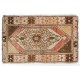 Vintage Scatter Rug, circa 1940, Wool Hand Knotted Doormat