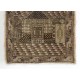Vintage Handmade Anatolian Prayer Rug from Sille depicting a mosque decorated with Ramadan candle lights