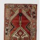 1960's Hand Made Oriental Accent Rug, Vintage All Wool Tribal Carpet