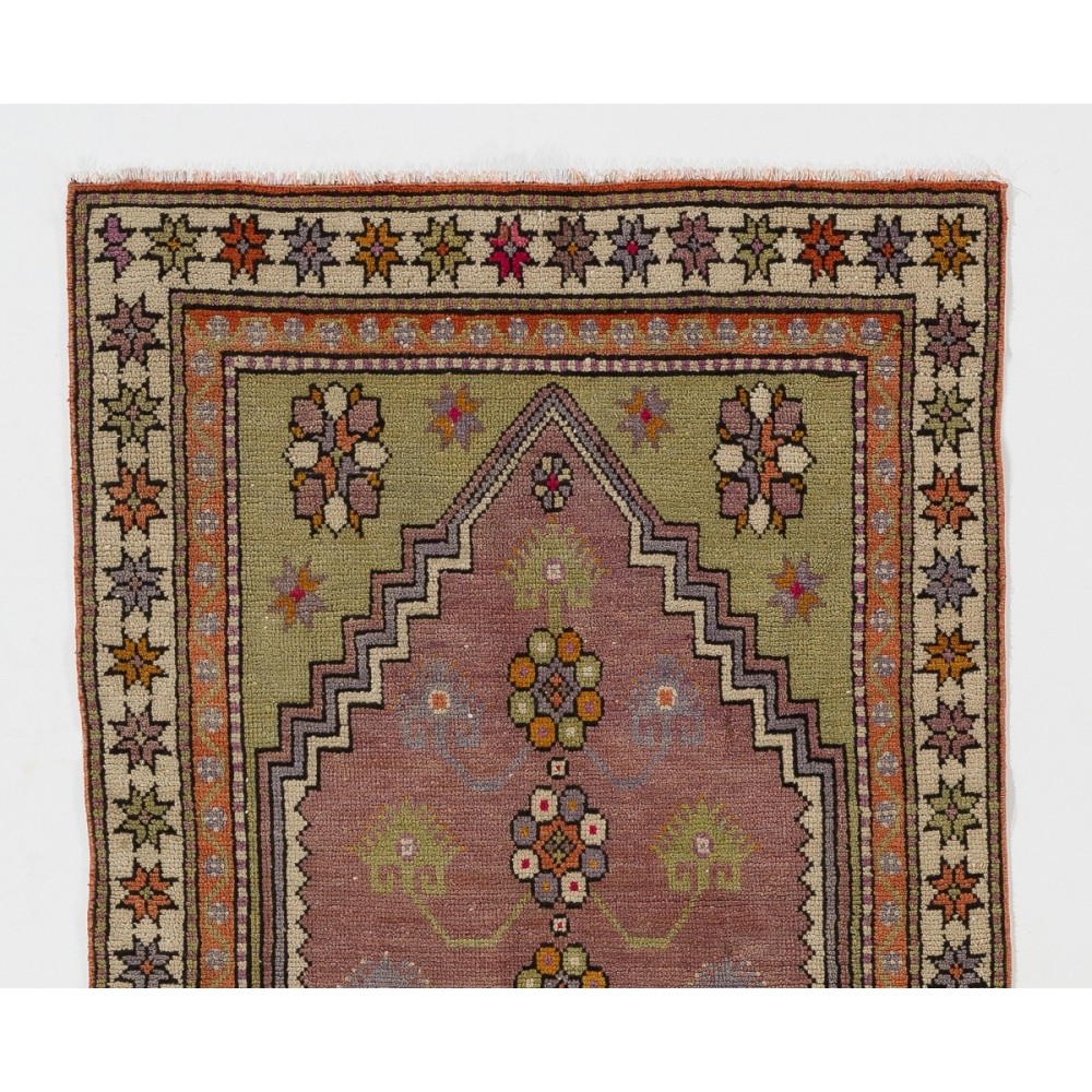 Vintage Turkish Dazkiri Village Rug, One of a Kind Oriental Carpet