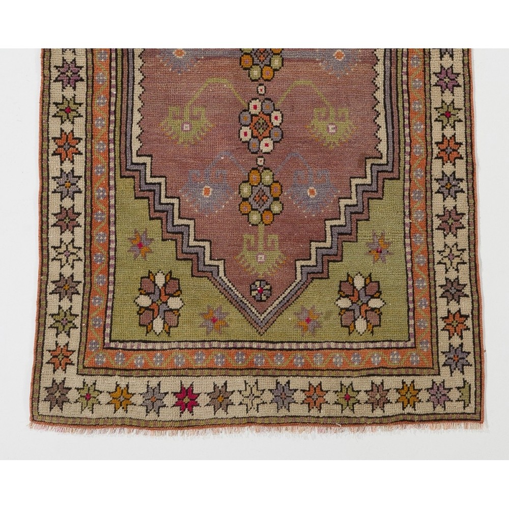 Vintage Turkish Dazkiri Village Rug, One of a Kind Oriental Carpet
