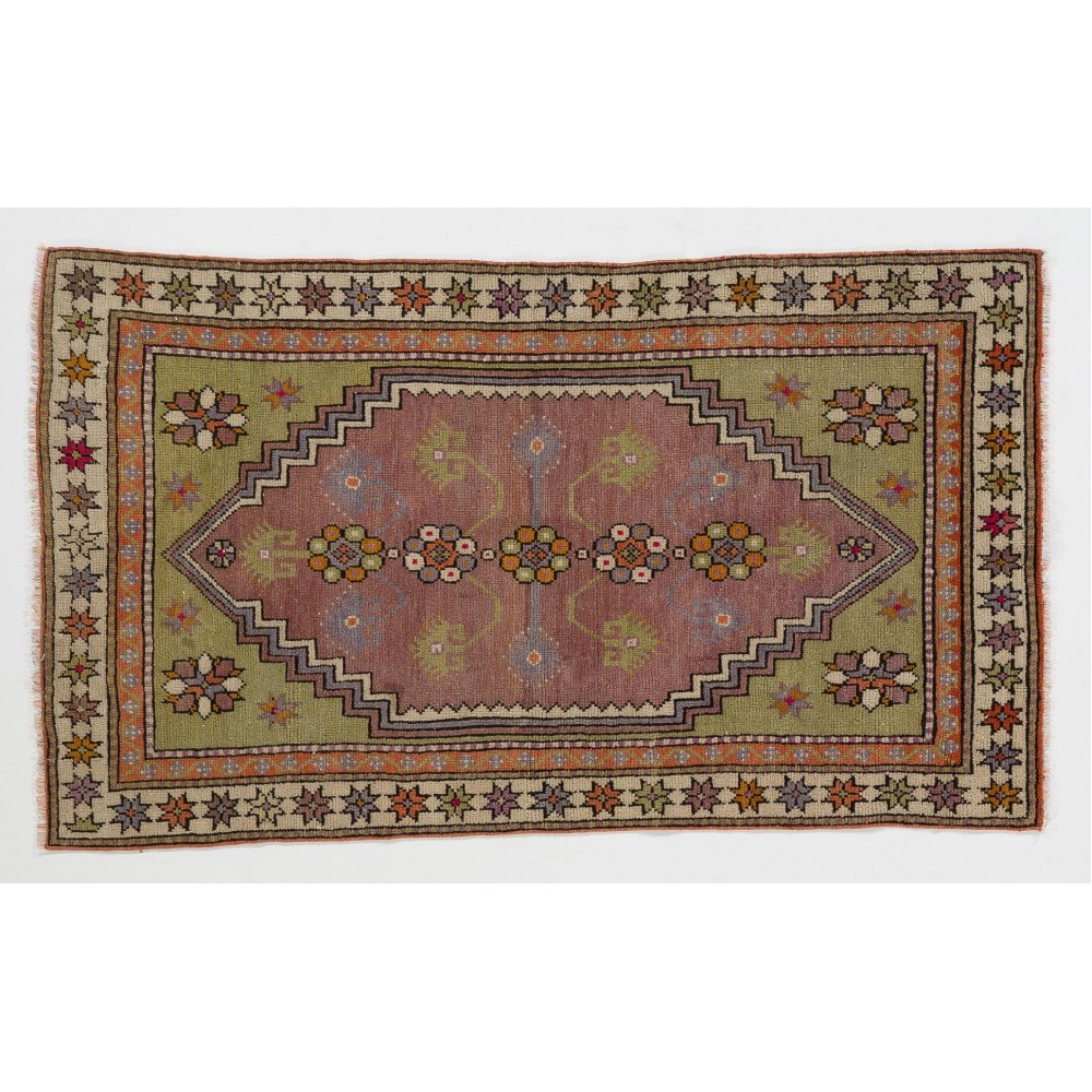 Vintage Turkish Dazkiri Village Rug, One of a Kind Oriental Carpet