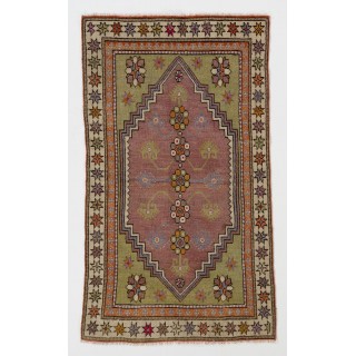 Vintage Turkish Dazkiri Village Rug, One of a Kind Oriental Carpet