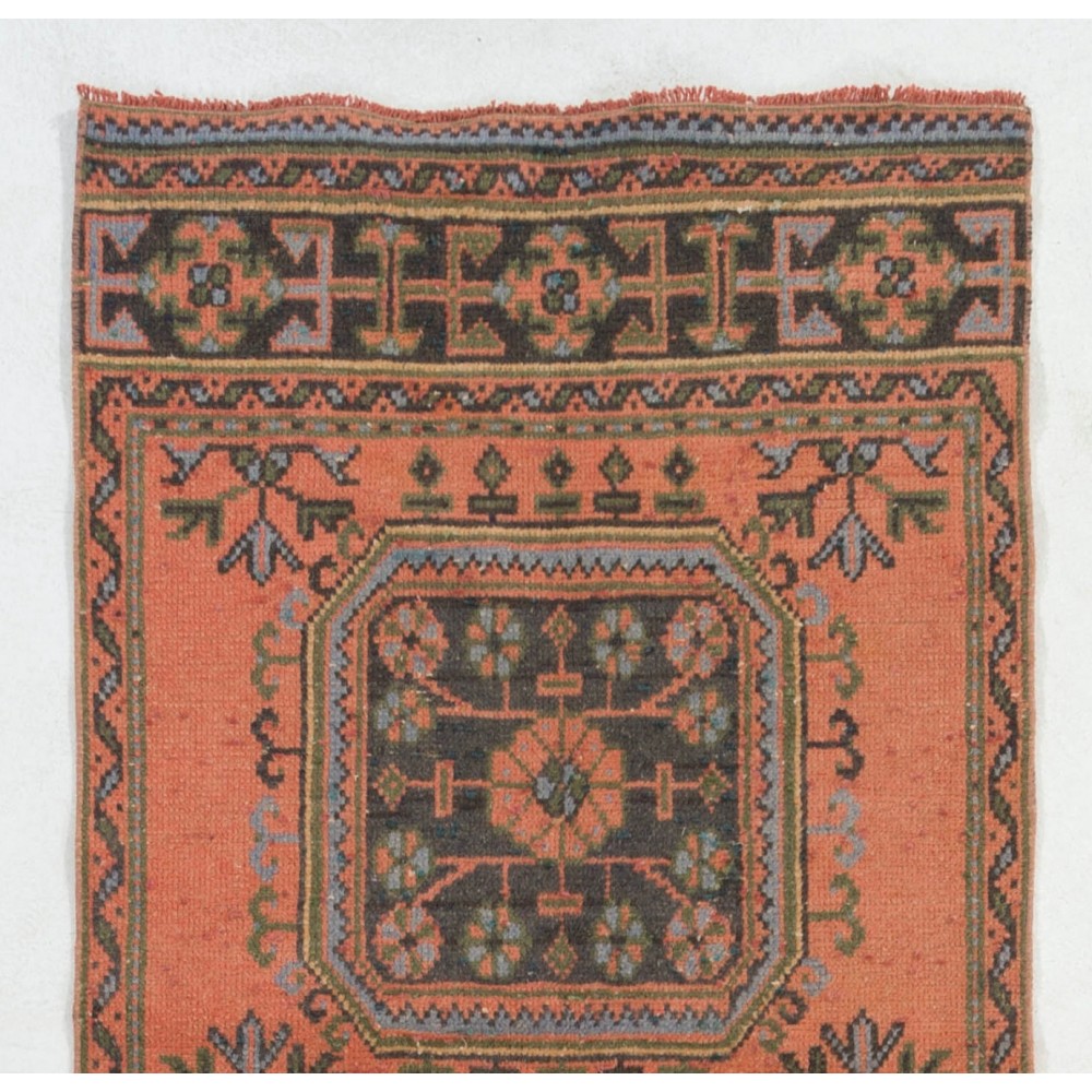 Vintage Handmade Anatolian Runner Rug, One-of-a-Kind Hallway Rug