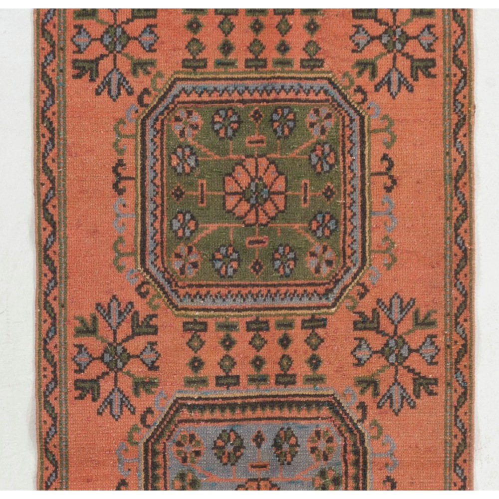 Vintage Handmade Anatolian Runner Rug, One-of-a-Kind Hallway Rug