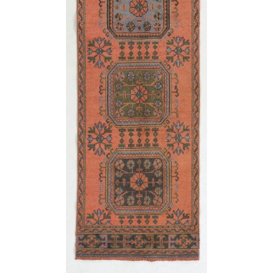 Vintage Central Anatolian Runner Rug. One of a kind Hallway Carpet