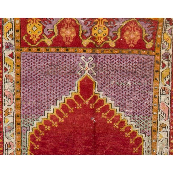 Vintage Central Anatolian Prayer Rug
